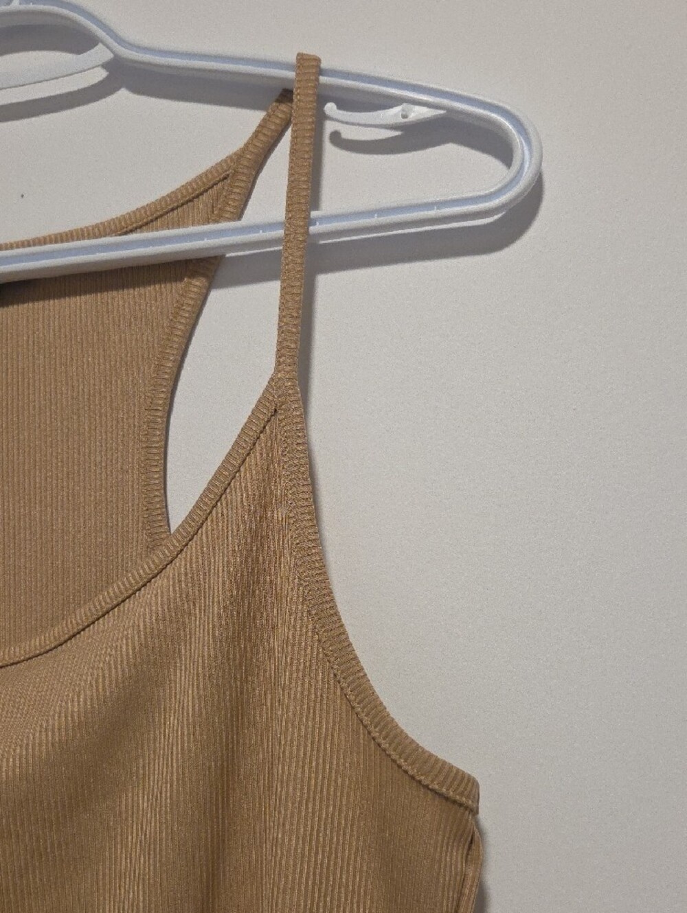 Dynamite Ribbed Tan Bodysuit - Picture 4 of 6